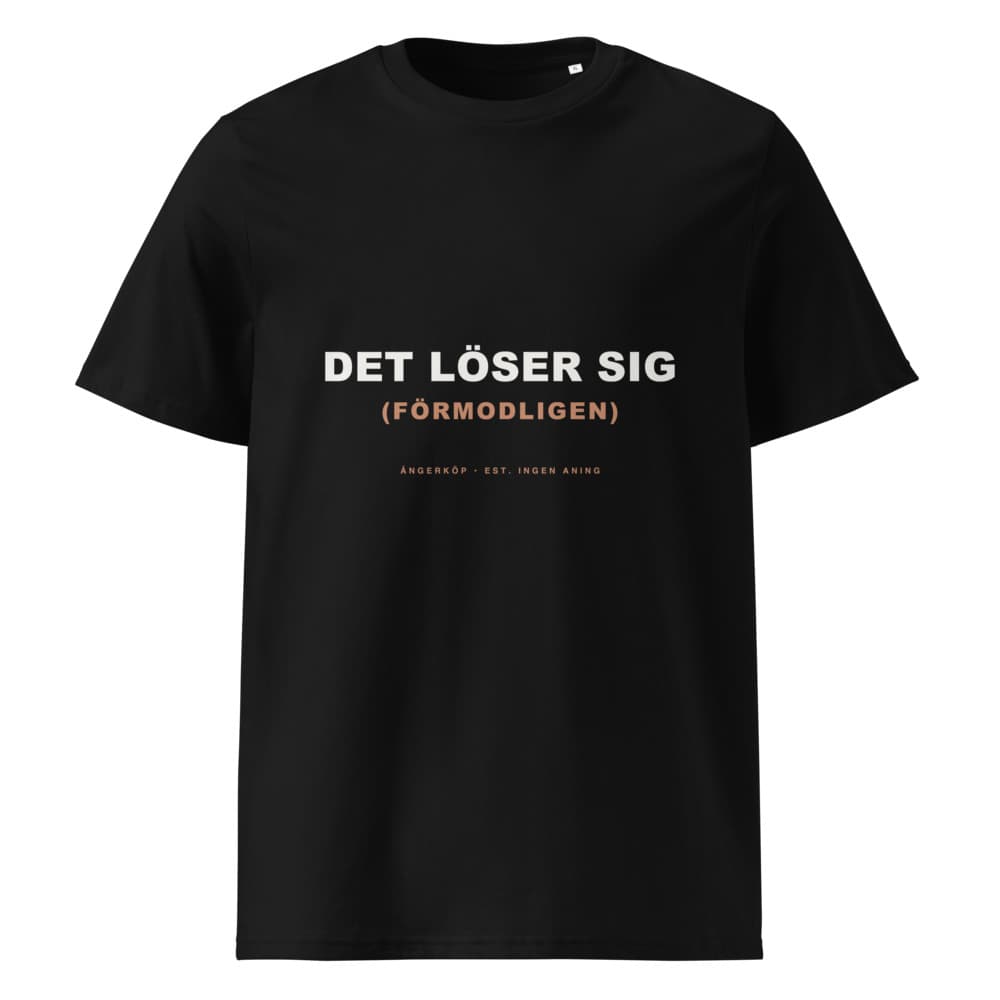 DET LÖSER SIG tee på svart ekologisk bomull